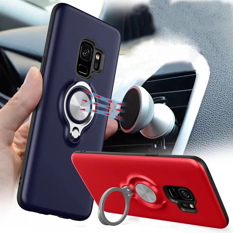 Для Samsung Galaxy S9 s9plus модные Подставки Жесткий PC + мягкий Silicine чехол для телефона В