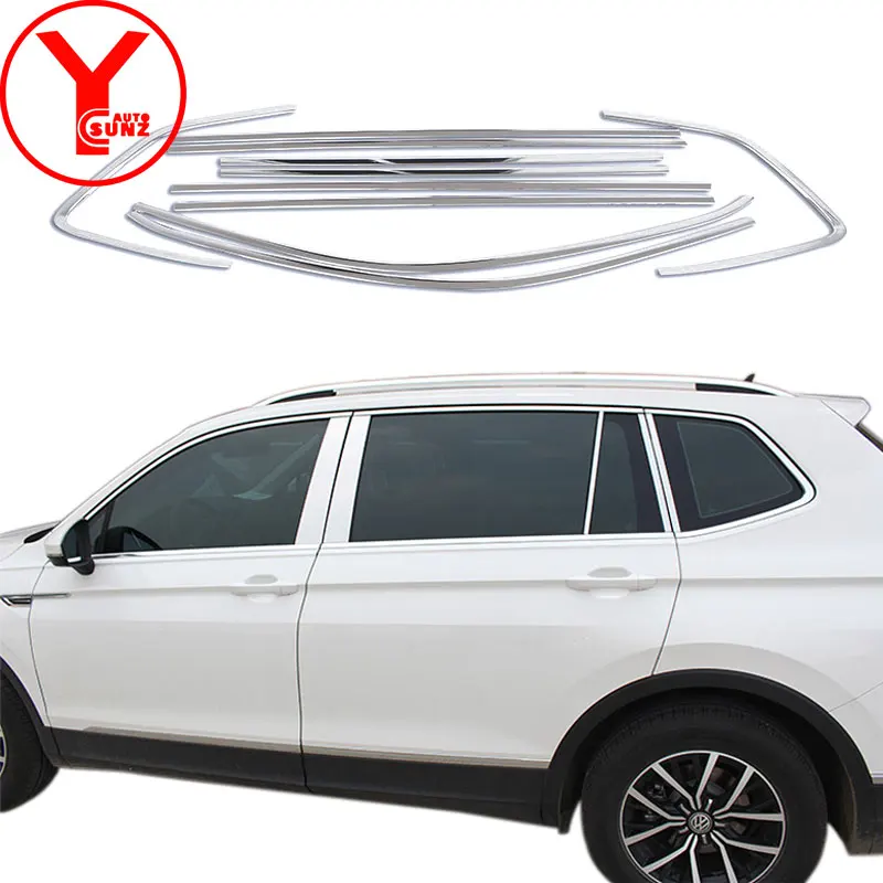 2017 для Volkswagen Tiguan L 2018 наружные боковые отделочные полосы из нержавеющей стали