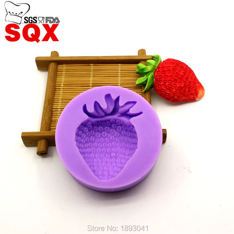 Милая форма для торта в виде клубники с мастикой шоколада кухонный силиконовый