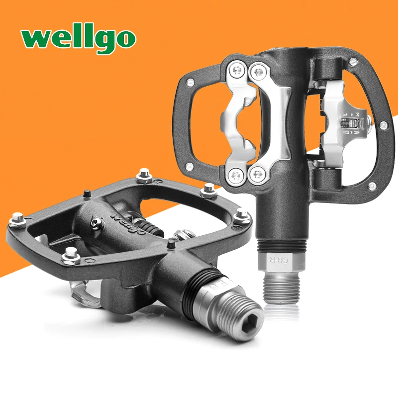Педали Wellgo R120B для горного дорожного и велосипедного велосипеда без клипов с