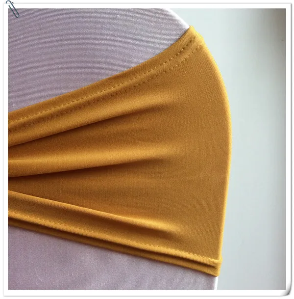 Горячая Распродажа 100 шт Золотая растягивающаяся повязка на стул с круглой