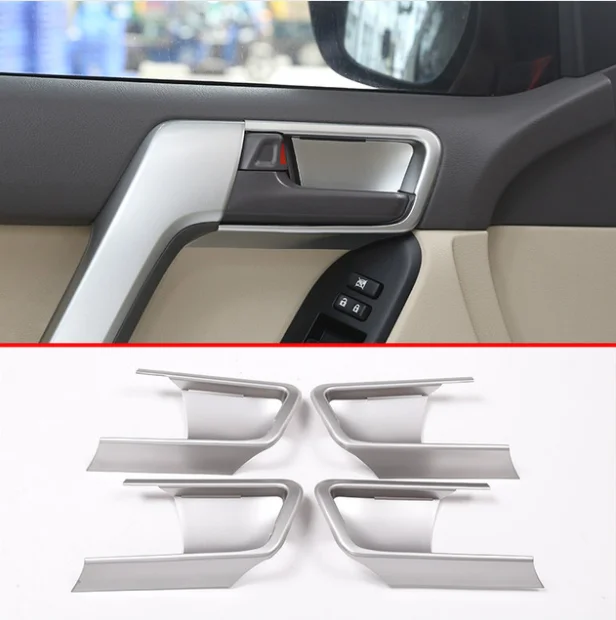 

4pcs Car ABS Interior Door Bowl Cover Trim For Toyota Land Cruiser Prado FJ150 150 2014-2018 Year Auto Accessories
