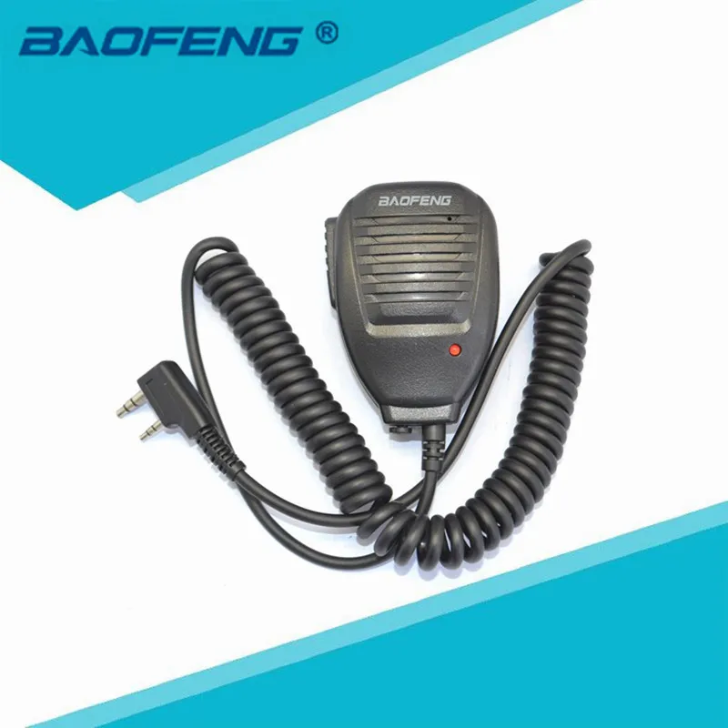 2 шт. Baofeng Walkie TalkieTwo-передающая радиоустановка ручной микрофон Динамик для UV-5R Pofung