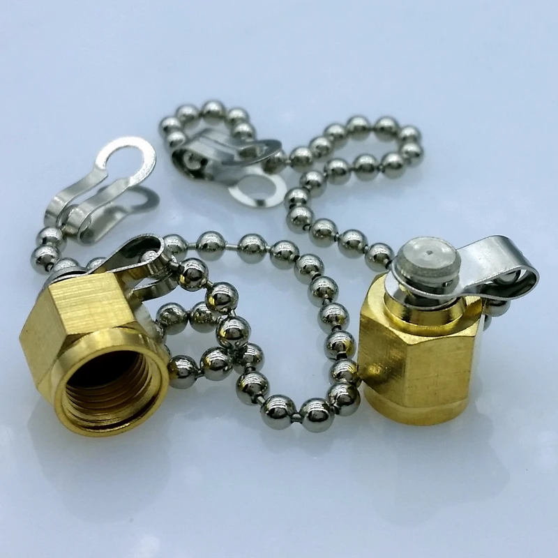 golden SMA connector Dust cap with chain SMA connector metal protective cap 10pcs/lot