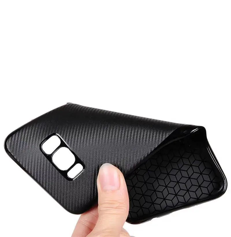For Samsung Galaxy S8 S9 Plus S6 S7 Edge Soft Silicon Shell Carbon Fiber ShockProof TPU Case J2 J3 J5 J7 Prime J4 J6 2018 EU |