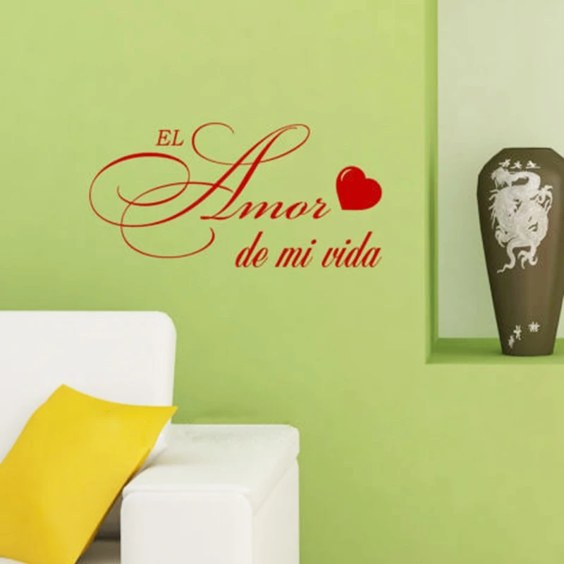 Испанская версия наклейка с цитатой Love of my life виниловые наклейки на стену el AMOR DE MI
