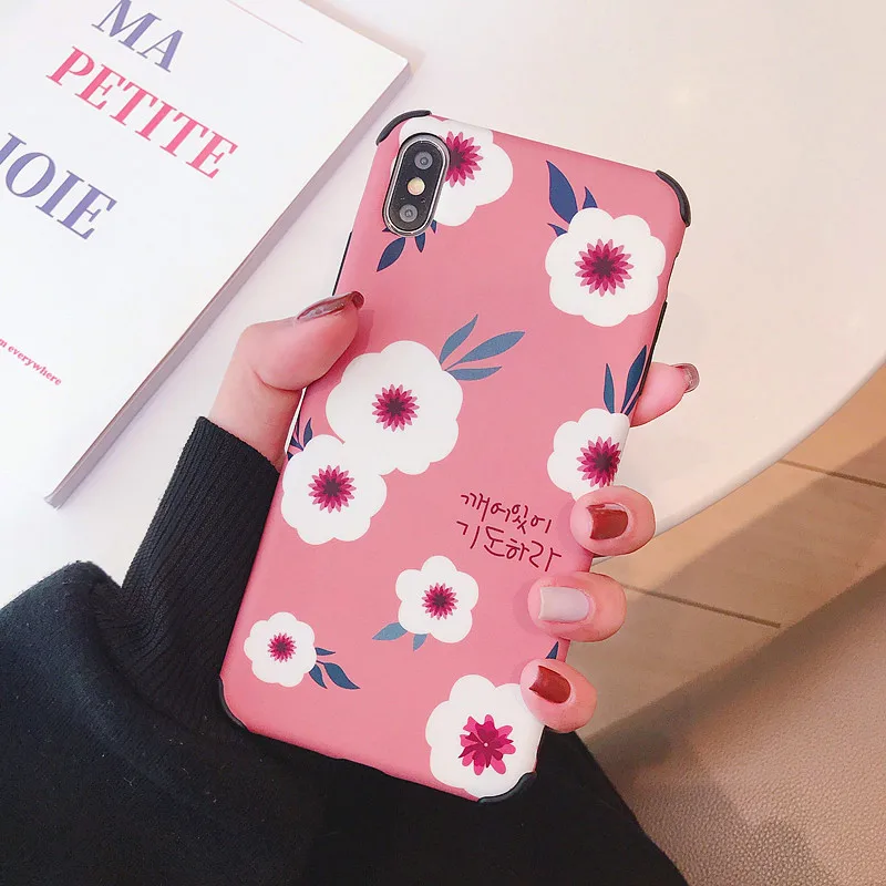 Cute Summer tulip flower Soft IMD Silicone Phone Case Fundas Coque For iPhone 7 7Plus 6 6S 8 8PLUS X XS Max XR protection cover |