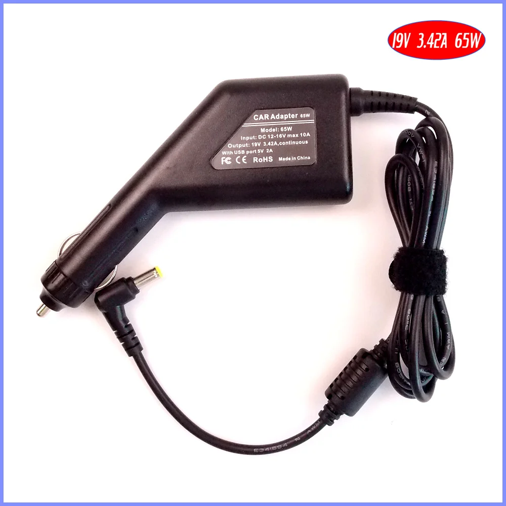 19 в 4620 а автомобильное зарядное устройство постоянного тока для ноутбука + USB(5 В 2