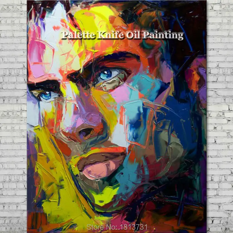 Ручная роспись франшиза нинелли палитра нож портрет лицо картина маслом фигурка