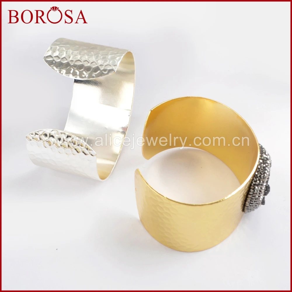 Женский браслет BOROSA 3/5 шт. золотой/натуральный серебристый цвет с камнями