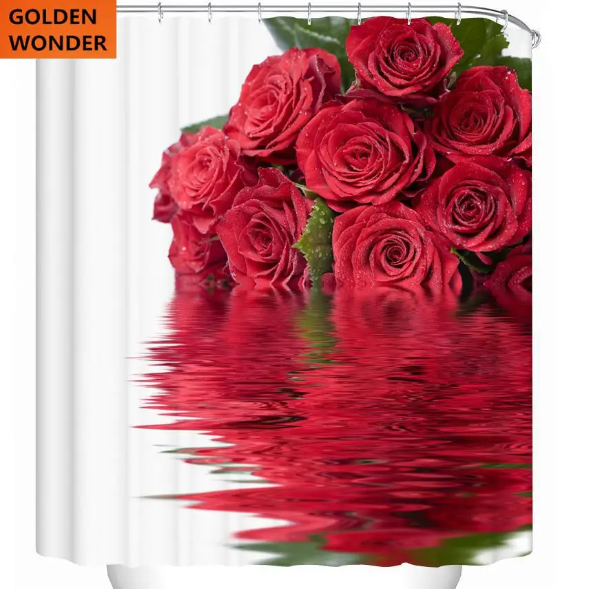 Новый Safflower полиэстер утолщенный водонепроницаемый Душ занавес плесени половина