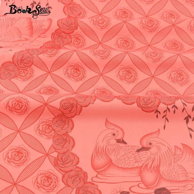 Занавески для книжного шитья домашний текстиль Мандарин утки красный 100% хлопок