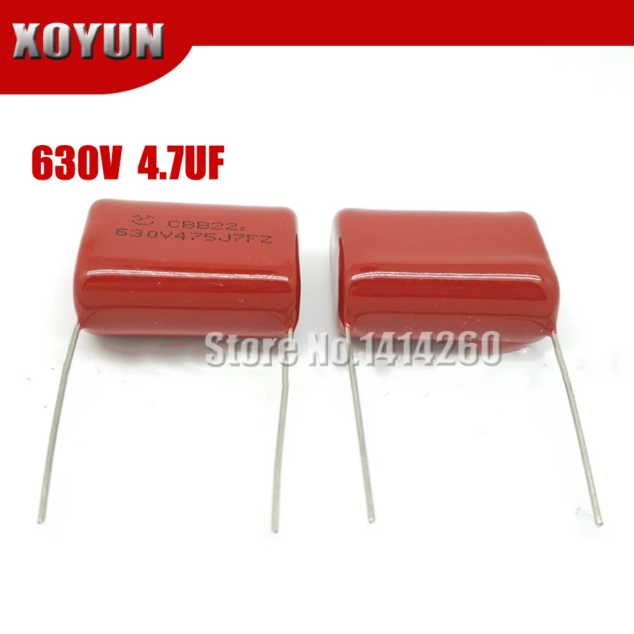 5pcs/lot 630V475 630V475J 4.7UF Pitch 30MM 630V 475 CBB Polypropylene film capacitor | Электронные компоненты и