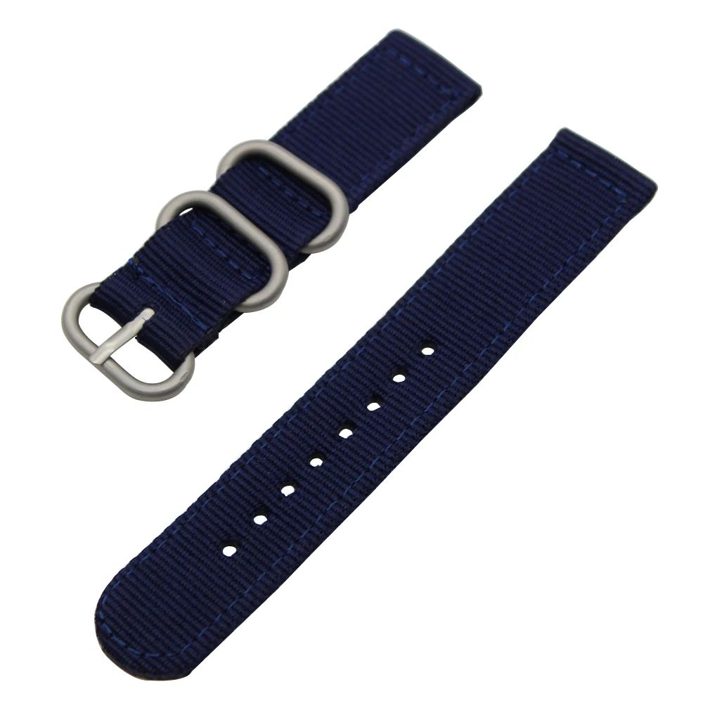 Ремешок нейлоновый для наручных часов браслет с инструментом Ticwatch 2 42 мм чёрный