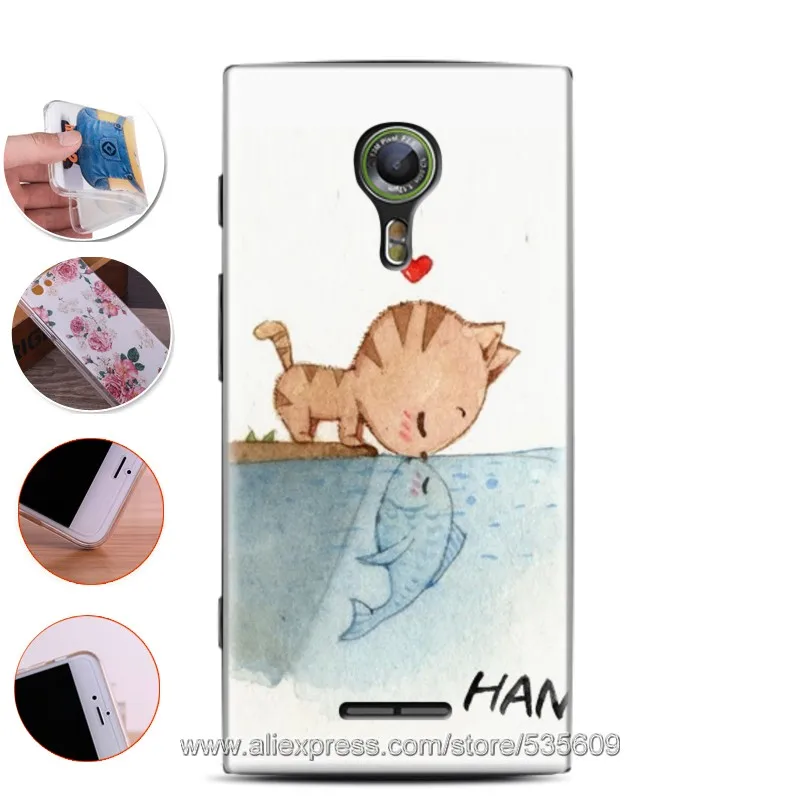 Новый Кожу Мягкой ТПУ Силиконовый Чехол Для Alcatel OneTouch Вспышки 2 пакета(ов) Крышка