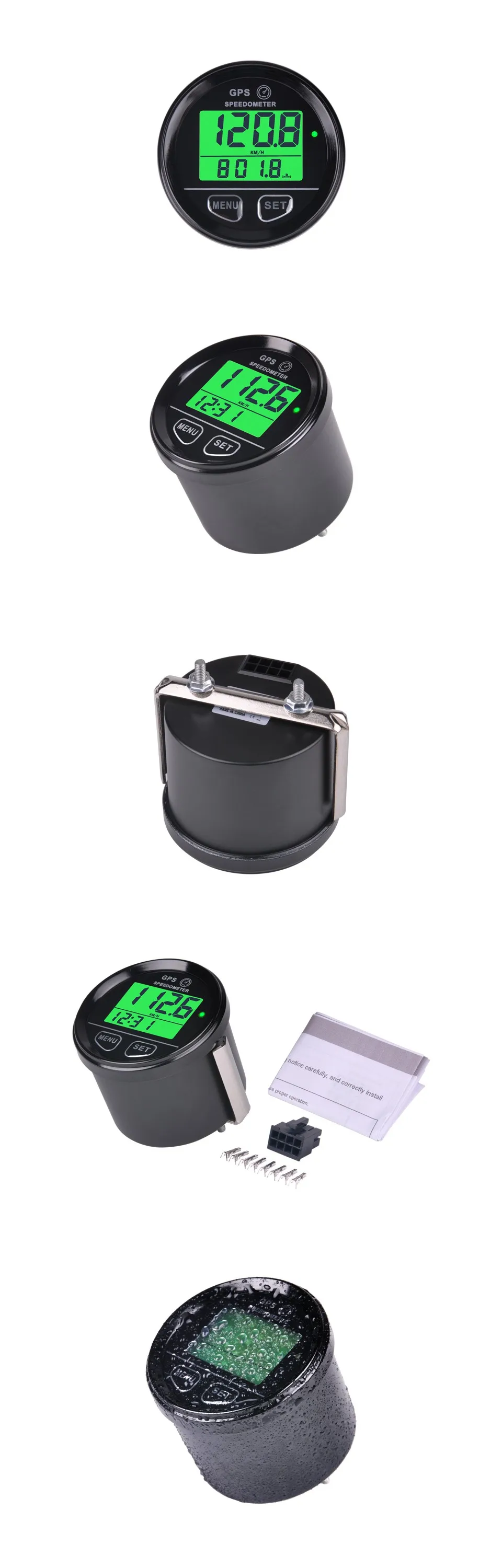 Runleader водонепроницаемый цифровой gps измеритель скорости зеленая подсветка SM001 счетчик скорости для ATV UTV мотоцикла автомобиля
