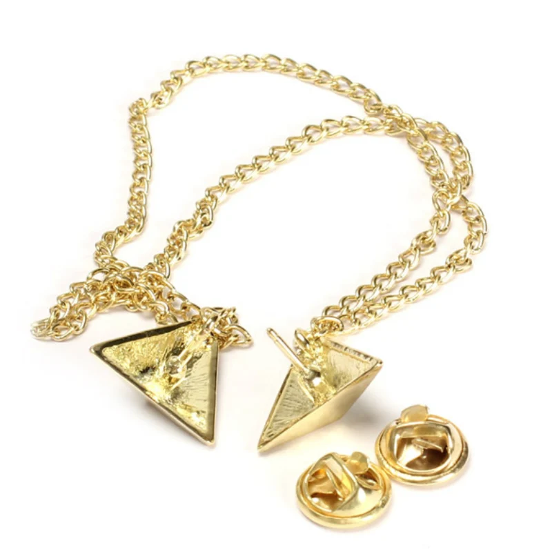 1 шт. Женская Классическая блуза с золотыми шипами треугольная Шпилька рубашка