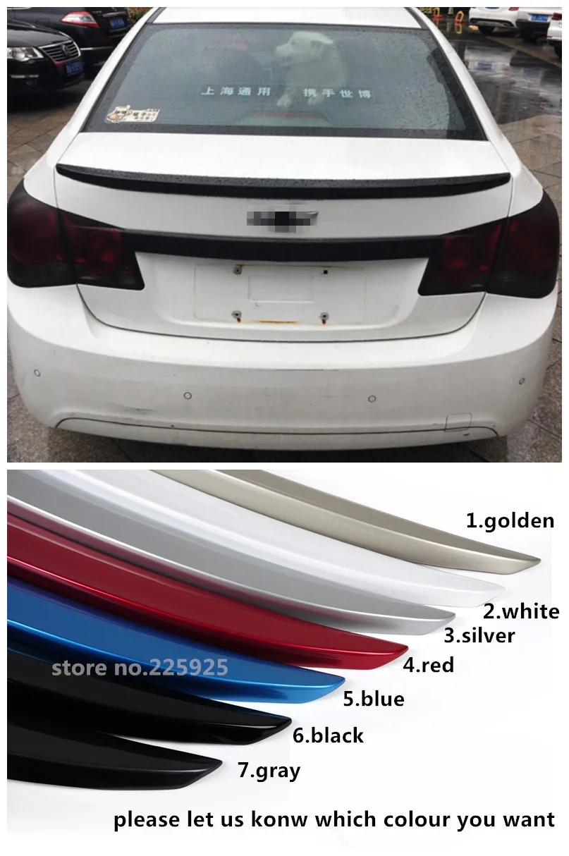 Краски СПОРТ заднее крыло Цвет дефлектор для Chevrolet Cruze задний спойлер 2009 2010 2011 2012 2013