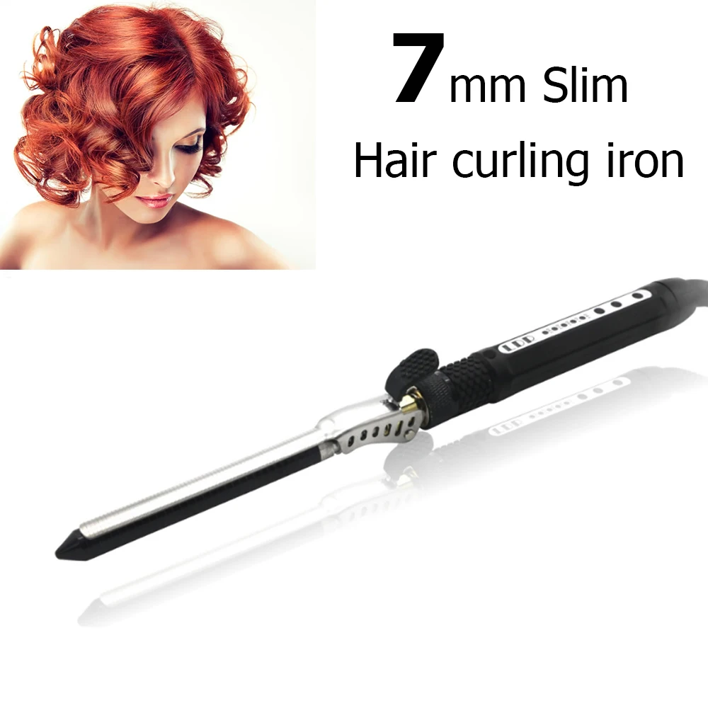 

2020 New 7mm Hair Curlers Manual Rotating Hair Curler Roller Wand Iron Suitable for Children Men'S Small Curly Styling