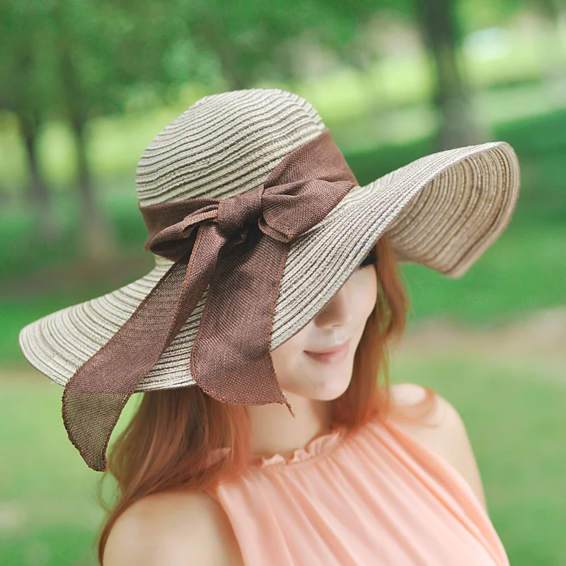 Вс Hat Взрослых Женщин Девушки Печати Активность Складной Уф-С долг Большой Пляж