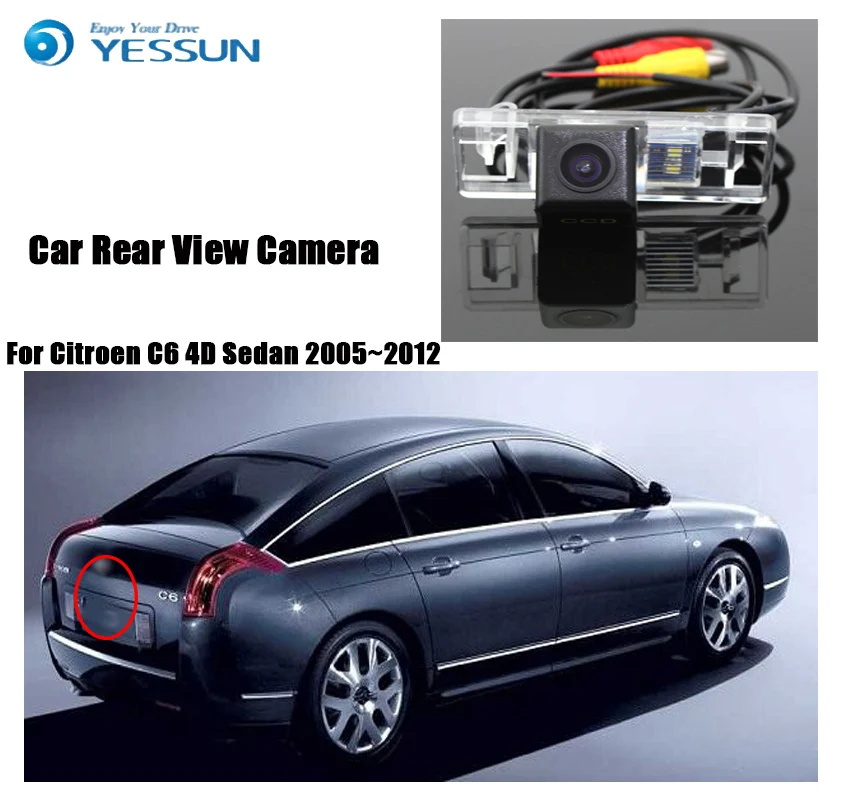 YESSUN для Citroen C6 4D Sedan 2005 ~ 2012 автомобильная парковочная камера заднего вида HD CCD
