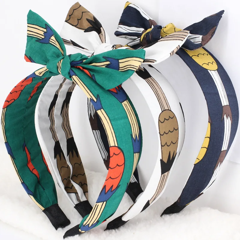 Фрукты ананас печати большой лук повязки для девочек красочные картины маслом