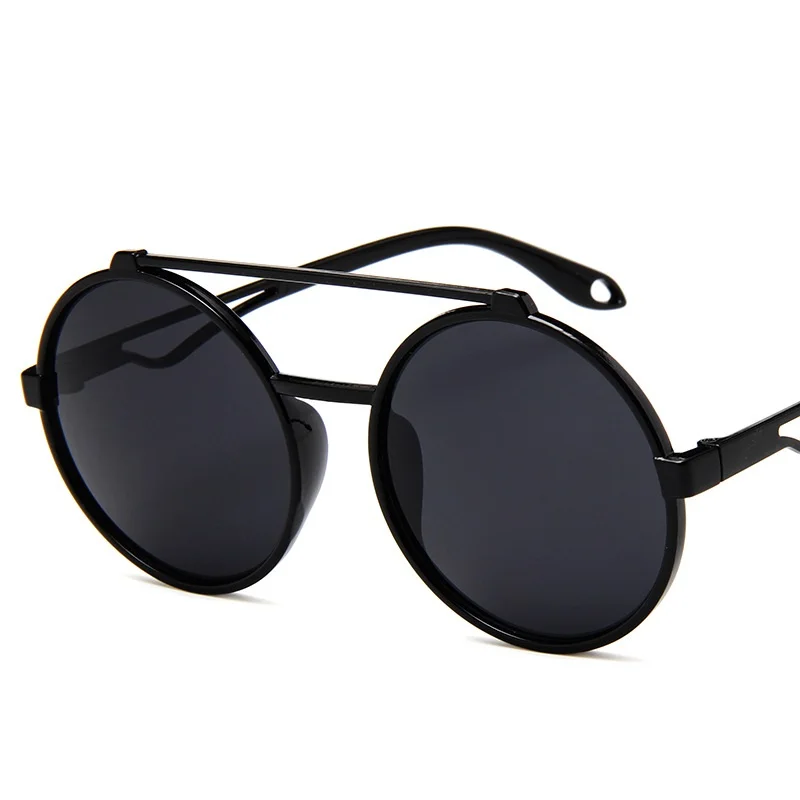 Роскошные круглые металлические Солнцезащитные очки для женщин Для мужчин Мода