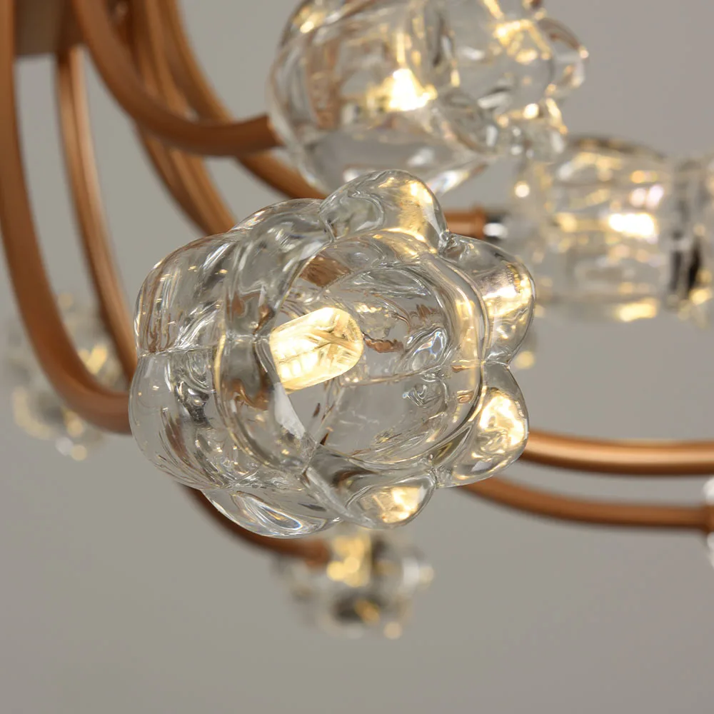 Европейский Винтажный подвесной светильник в виде цветка LED G4 Лофт традиционный