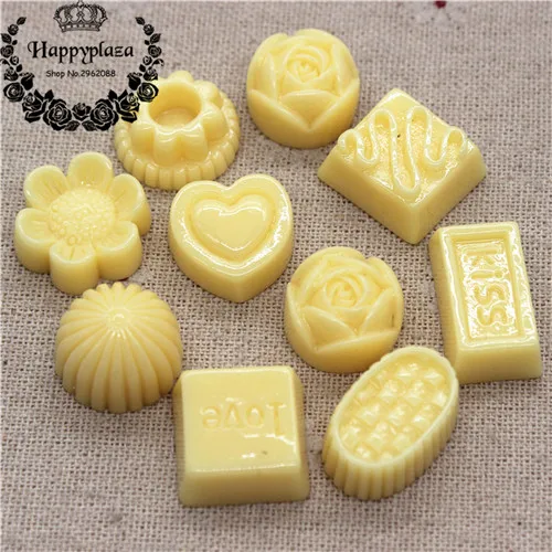 

Полимерные кабошоны Ywbeads розовые/кремовые/коричневые 10 шт.