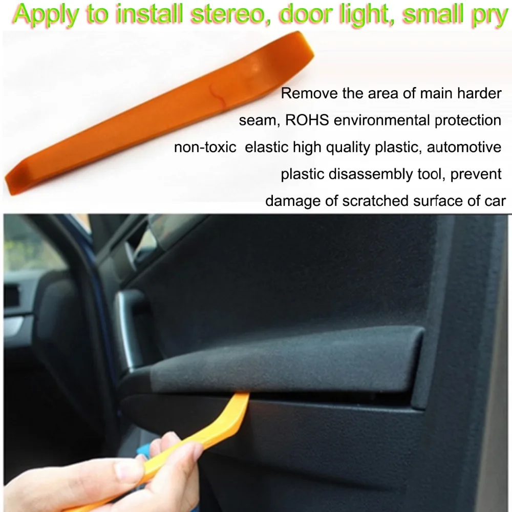 12pcs Plastic Car Panel Remove Kits Auto Radio Door Clip Trim Dash Audio Removal Installer Pry Repairing Vehicle Tools K01 |