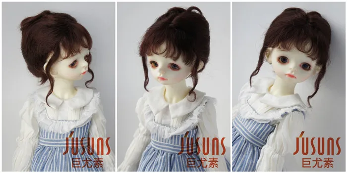 JD160 1/6 1/4 1/3 модные парики из мохера для кукол мягкий парик BJD Размер 6-7 дюймов 7-8 дюймов 8-9 дюймов, классика аксессуары для кукол