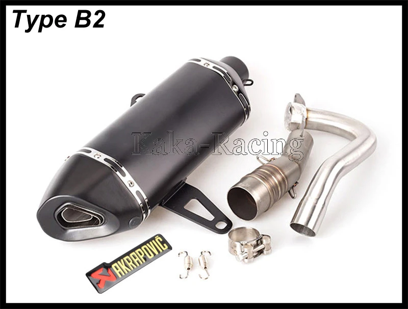 X-max 300 250 полная система скольжения Akrapovic углеродного волокна глушитель трубы для Yamaha XMAX 250 300 с DB killer - Цвет: Type B2
