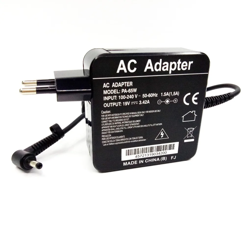 

EU Plug 19V 3.42A 4.0*1.7mm 60w laptop ac power adapter charger for Asus F450LD F450VB F450VE F452CA F452EA F452EP