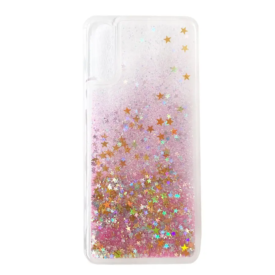 Жидкий чехол для Fundas samsung galaxy A10 A20E A20 A30 A40 A50 A70 чехол для samsung A50 A20 A30 A40 блеск мягкий чехол для телефона из ТПУ с принтом чехол s - Цвет: Pink star