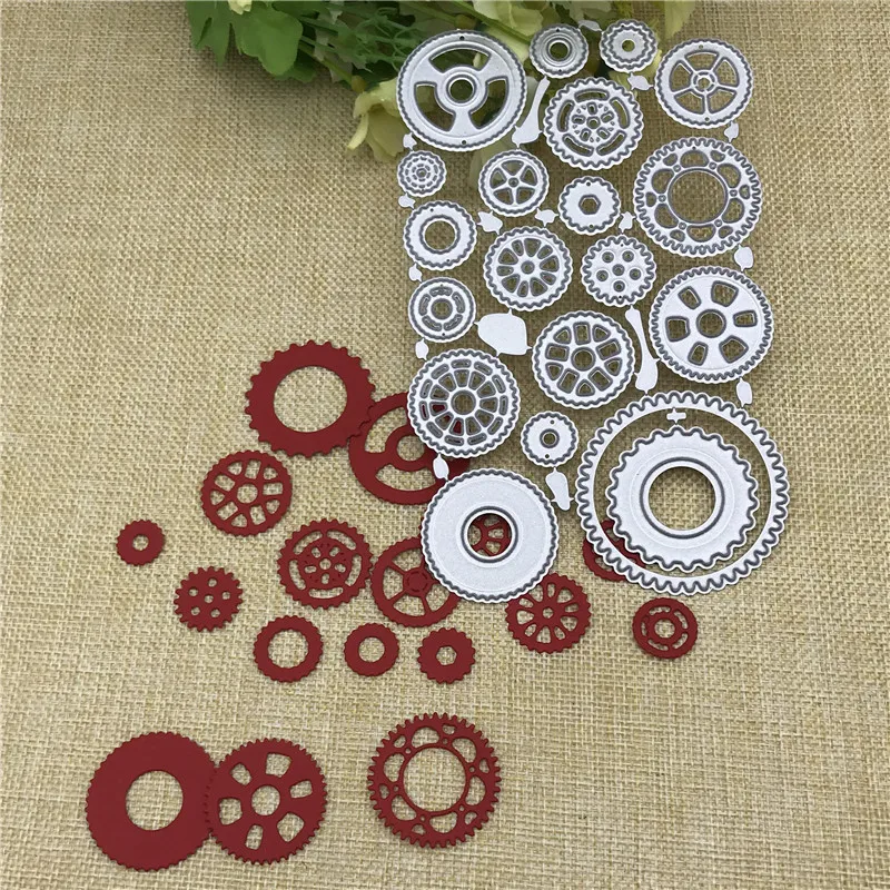 Gearwheel режущие штампы тиснение из углеродной стали трафареты скрапбукинга