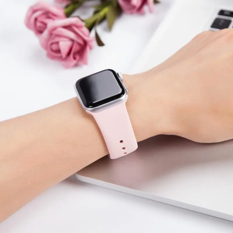 Подходит для Apple Watch Series 4/3/2/1 Smartwatch спортивный силиконовый ремешок Красочные Водонепроницаемый мягкий резиновый ремешок сменный Браслет