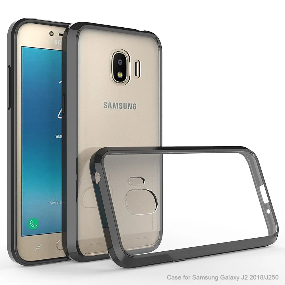 Ультратонкий Прозрачный чехол противоударный жесткий накладка для Samsung Galaxy J2 Pro