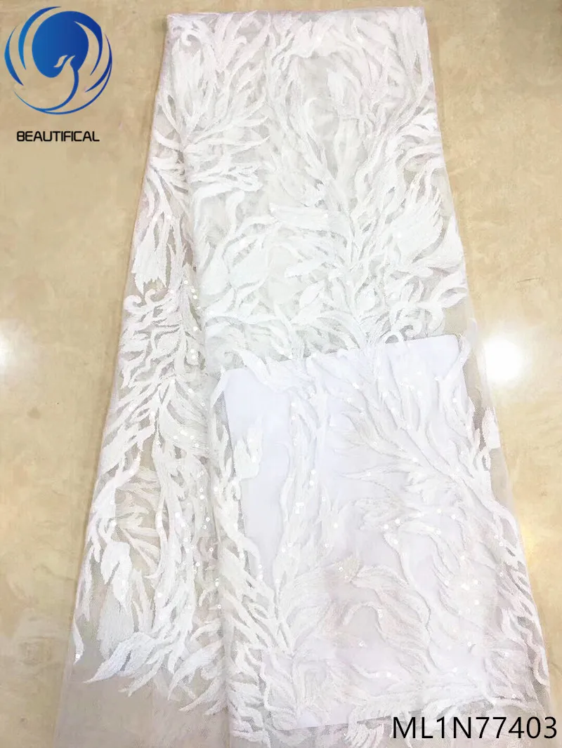 Красивая кружевная фатиновая ткань с пайетками Высококачественная блестящая