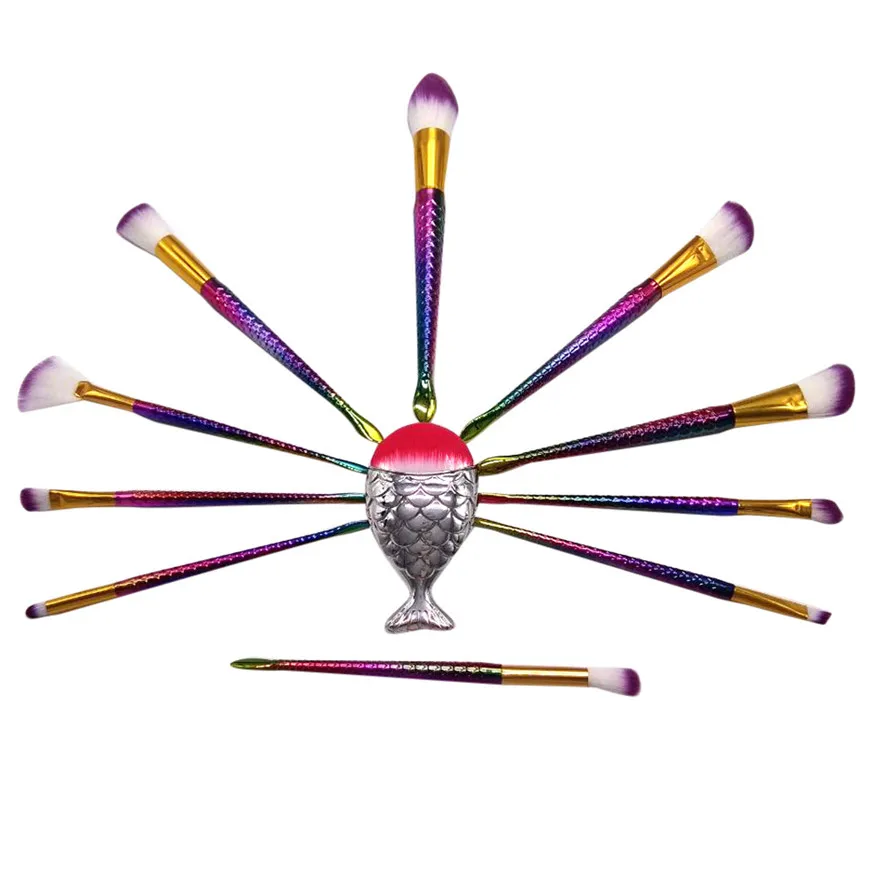 2017 * кисти для макияжа 11 шт. макияж основа бровей подводка глаз Румяна Косметика