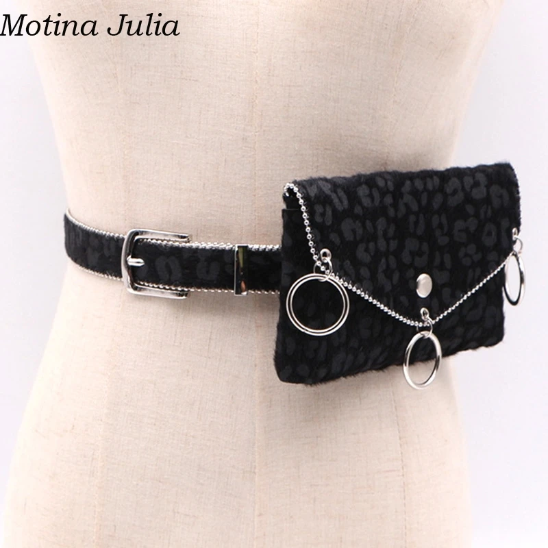 Motina Julia элегантные леопардовые замшевые круглые крутые поясные ремни женские
