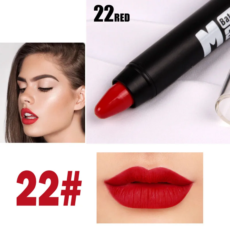 Женская помада Miss Rose красная матовая карандаш долговечная 8 цветов|lipstick long|red mattred