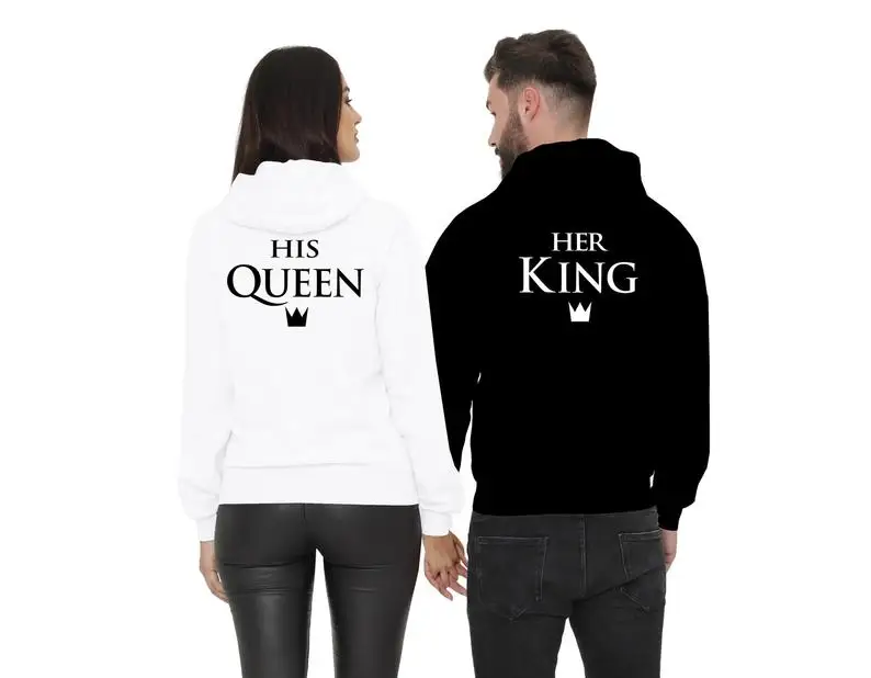 Sugarbaby King& queen/толстовки для пар; одинаковые толстовки для пары; модные толстовки с длинными рукавами для пары; одинаковые модные наряды