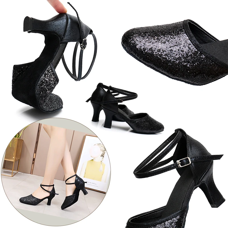 Alharbi/Женская Блестящая обувь на высоком каблуке женская для латинских танцев