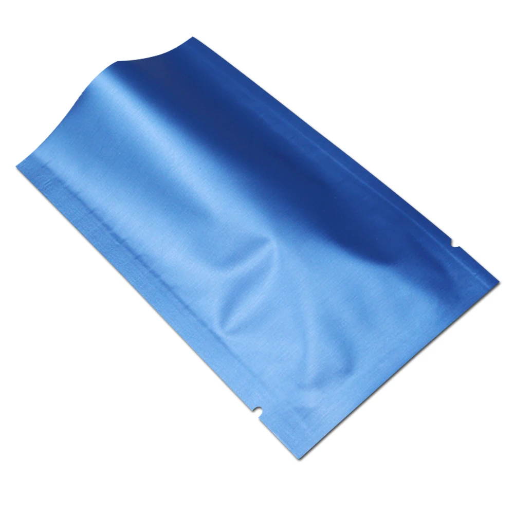 

200Pcs 8*12cm 5 Colors Open Top Pure Aluminum Foil Storage Bag Grocery Retails Mylar Foil Flat Heat Seal Packing Pouch