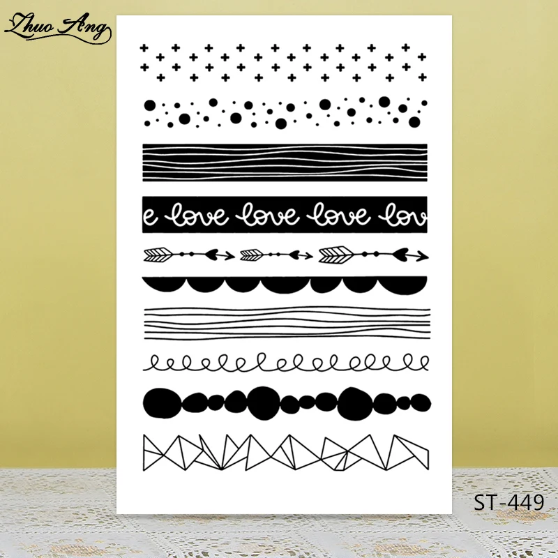 

Flowers Waves Clear Stamp/Seal for DIY Scrapbooking/Photo Album Decorative Card Making Clear Stamps /Seamless Stamp