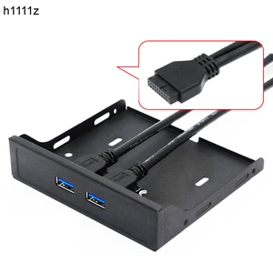 H1111Z 20Pin 2 порта USB 3,0 концентратор USB3.0 Передняя панель кабель адаптер металлический кронштейн для настольного ПК 3,5-дюймовый Дисковый привод