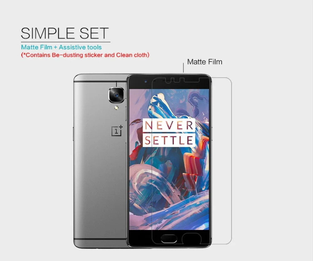 2 шт./лот Защита экрана для Oneplus 3 3T A3000 NILLKIN матовая пленка устойчивая к царапинам