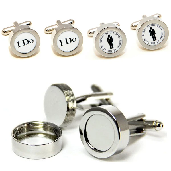 Бесплатная доставка мужские модные запонки функциональные с фоторамкой круглые