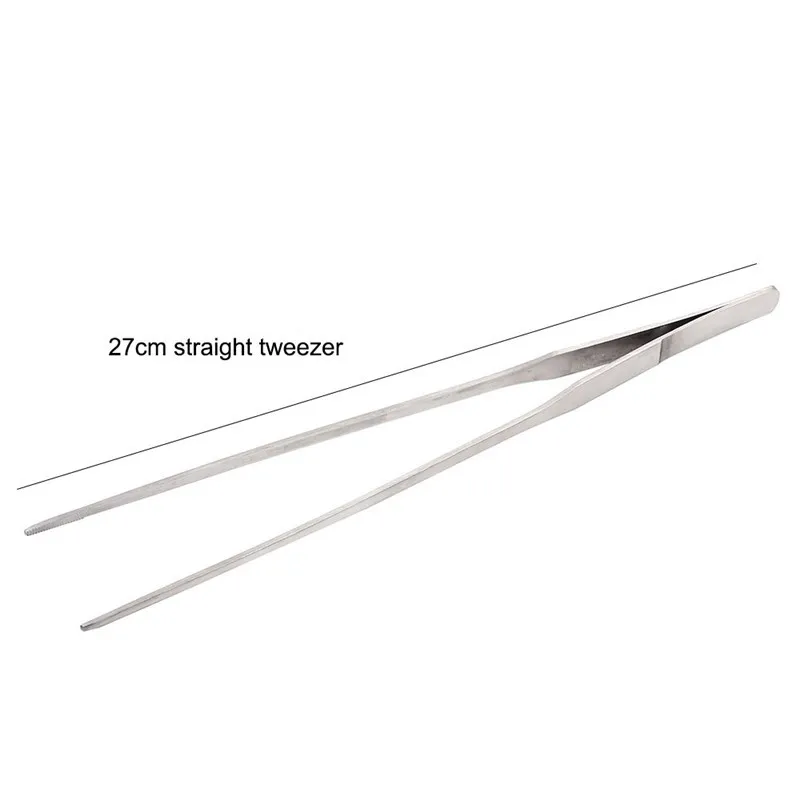 straight tweezer Инструменты для обслуживания аквариума Пинцет изогнутые ножницы щетки держатель для хранения аквариума водные растения инструменты для очистки - Цвет: straight tweezer