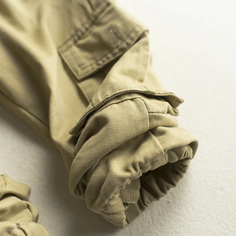 Весенние штаны для мальчиков хлопковые брюки карго маленьких Детские однотонные